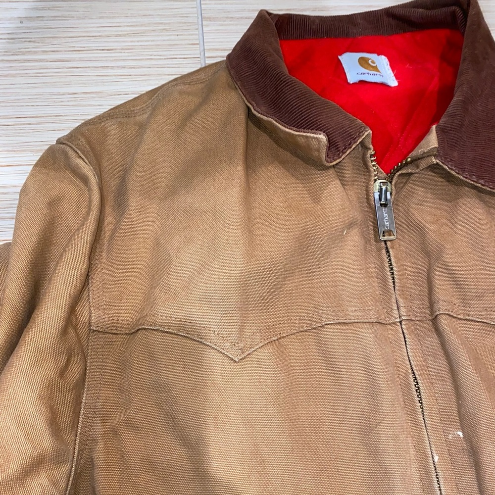 Vintage Carhart RED Quilt Lined Detroit Jacket - Picture 4 of 11